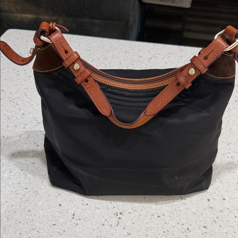 Dooney & Bourke Black and Tan Nylon Women's Bag - Picture 4 of 6